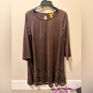 Wrangler Brown 3/4 Long Sleeve Dress